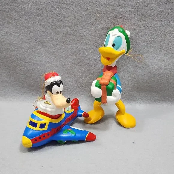 Vintage Mickey & Minnie Mouse Goofy And Donald Duck Christmas Holiday Ornaments - Picture 15 of 16